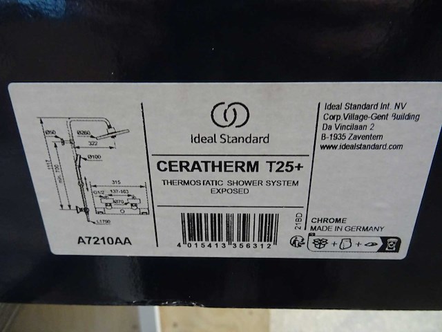 Ideal standard - ceratherm t25+ - douchessyteem - afbeelding 3 van  3