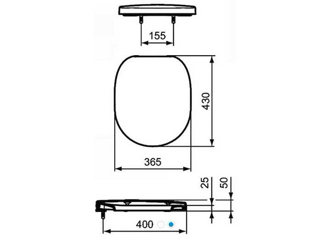 Ideal standard - e712701 - connect seart & cover slow close - toiletzitting slow close (6x) - afbeelding 2 van  5