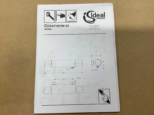 Ideal standard - idealtherm - a 6366 aa - badkraan - afbeelding 5 van  6