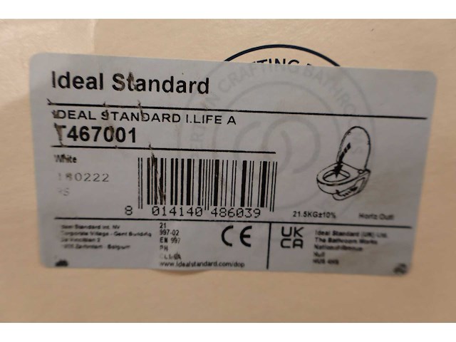 Ideal standard - i.life a - - toilet - afbeelding 2 van  7