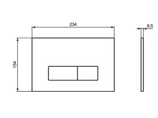 Ideal standard - oleas m2 (r0121a6) - - mechanisch bedieningspaneel (2x) - afbeelding 3 van  7