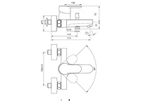 Ideal standard - vito b0412aa - - bad-/douchemengkraan (3x) - afbeelding 3 van  3