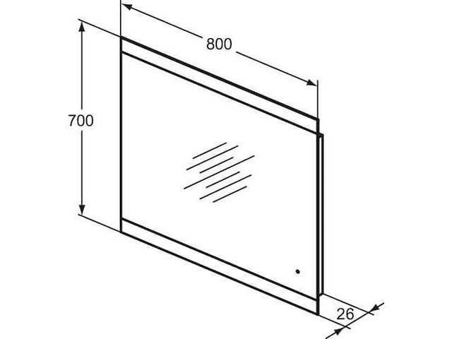 Ideal standard adapto spiegel 80 cm met led-verlichting en anti-condensfunctie - afbeelding 3 van  5