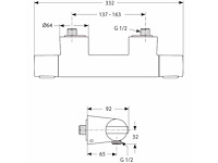 Ideal standard ceratherm 200 douchekraan - afbeelding 2 van  4