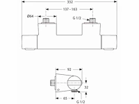 Ideal standard ceratherm 200 douchekraan - afbeelding 2 van  4