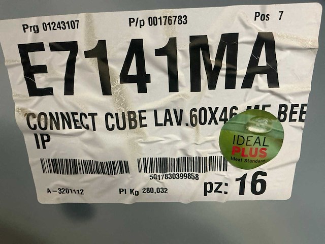 Ideal standard connect cube lav wastafel (16x) - afbeelding 3 van  3