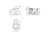 Ideal standard connect wandcloset randloos diepspoel wit - afbeelding 2 van  2