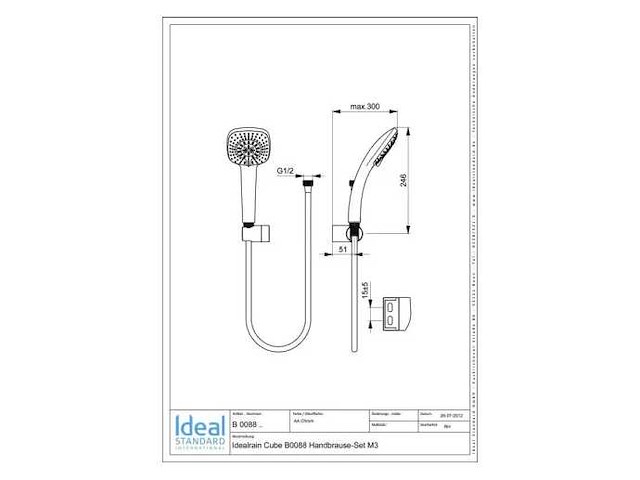 Ideal standard cube m3 handdouche (5x) - afbeelding 3 van  6