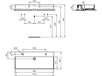 Ideal standard extra 101x45cm wastafel - afbeelding 2 van  4