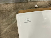 Ideal standard extra dubbele wastafel met 2 kraangaten en overloop - afbeelding 5 van  9