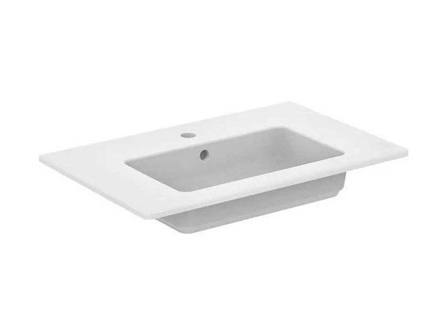 Ideal standard t458901 wastafel i.life-s vanity 81cm met kraangat + overloop wit (14x) - afbeelding 1 van  6