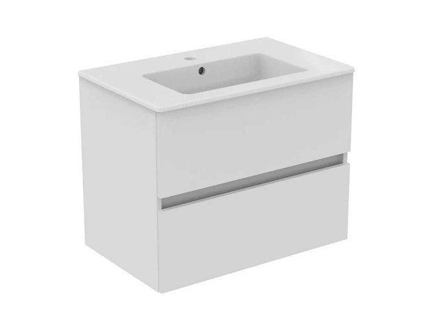 Ideal standard t458901 wastafel i.life-s vanity 81cm met kraangat + overloop wit (14x) - afbeelding 2 van  6