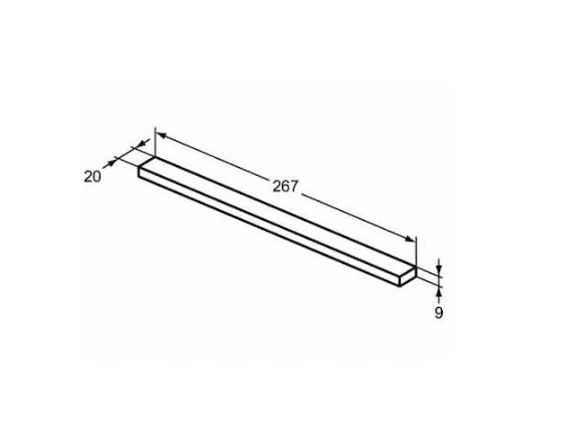 Ideal standard t5325ye meubelgreep i.life medium 27cm chroom geborsteld (6x) - afbeelding 1 van  3