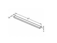 Ideal standard t5325ye meubelgreep i.life medium 27cm chroom geborsteld (9x) - afbeelding 1 van  3