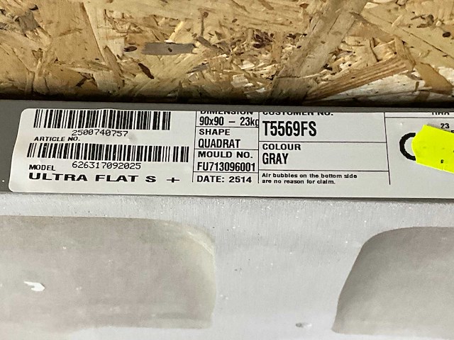 Ideal standard t5569fs ultra flat s douchebak (2x) - afbeelding 6 van  9
