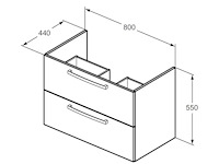 Ideal standard tempo 80cm e3242wg wastafelonderkast - afbeelding 2 van  5