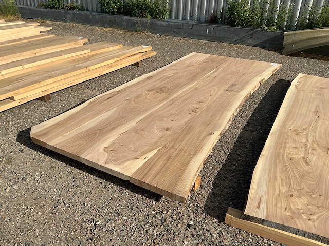 Iepen houten tafelblad - afbeelding 1 van  4