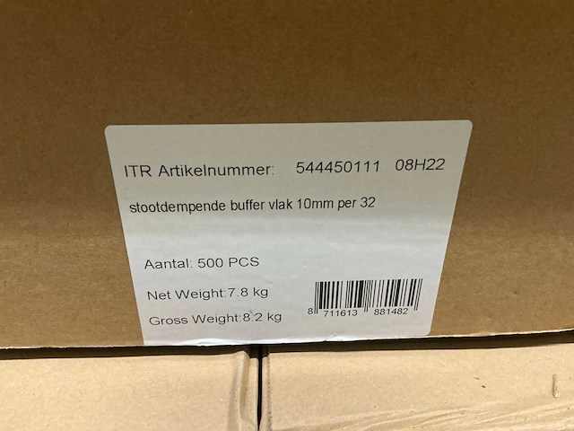 Ifix vlak 10mm stootbuffer (4500x) - afbeelding 3 van  4
