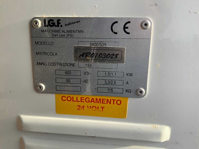 I.g.f. 2400/s25 deegmixer - afbeelding 3 van  4