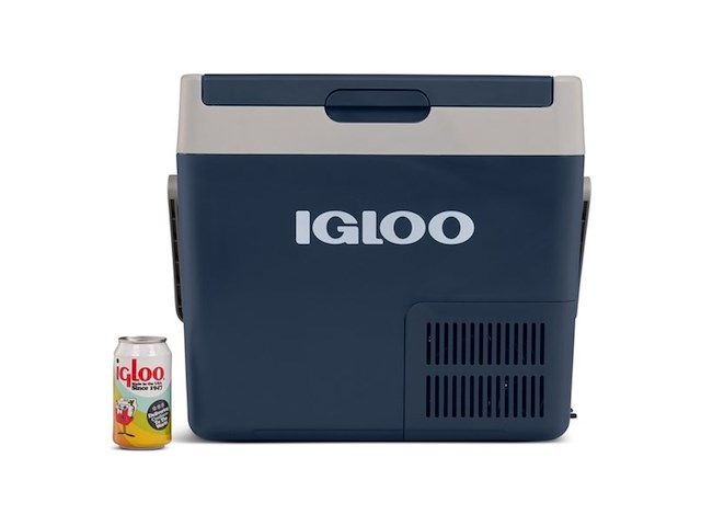 Igloo icf 32 compressor koelbox 32l 12/24/230v blauw wit - afbeelding 1 van  6