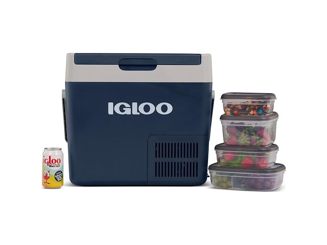 Igloo icf 32 compressor koelbox 32l 12/24/230v blauw wit - afbeelding 3 van  6