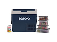 Igloo icf 32 compressor koelbox 32l 12/24/230v blauw wit - afbeelding 3 van  6