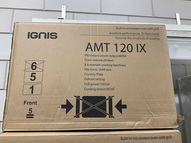Ignis amt 120 ix inbouw magnetron - afbeelding 3 van  3