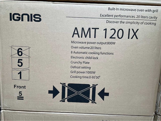 Ignis amt120ix inbouw magnetron - afbeelding 2 van  2