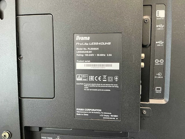 Iiyama - prolite - le5540uhs - display monitor met wandbeugel - afbeelding 5 van  5