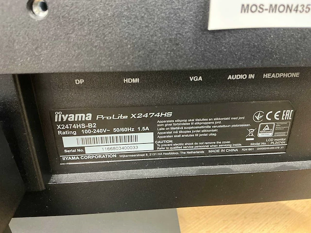 Iiyama - prolite - x2474hs - monitor (2x) - afbeelding 5 van  5