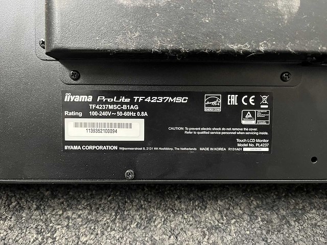 Iiyama - prolite tf4237msc-b1ag - 42" full hd monitor - afbeelding 5 van  6