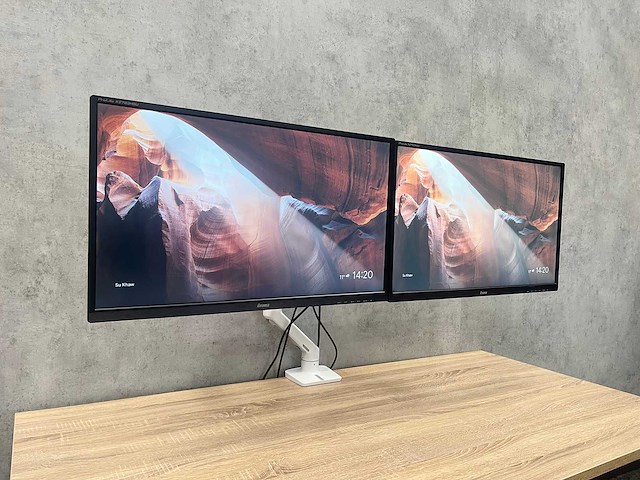 Iiyama/ ergotron - 27" pc set - hdmi, dp, vga - afbeelding 1 van  23
