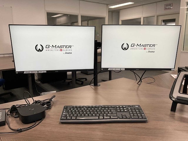 Iiyama g-master | black hawk | g2440hsu 24” monitor (2x) - afbeelding 1 van  9