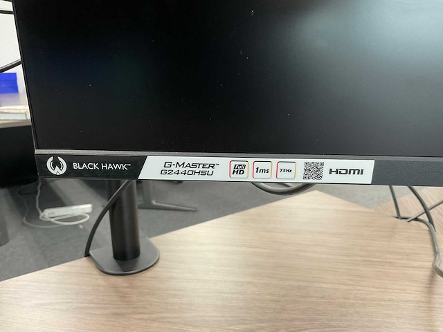 Iiyama g-master | black hawk | g2440hsu 24” monitor (2x) - afbeelding 4 van  9