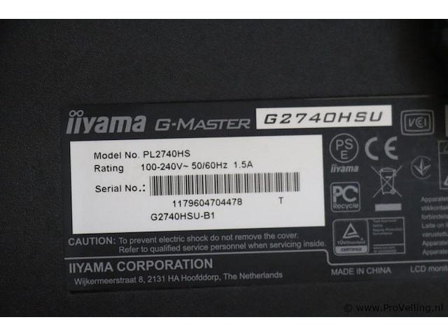 Iiyama g-master monitoren g2740hsu g2740hsu-b1 - 2 stuks - afbeelding 3 van  3