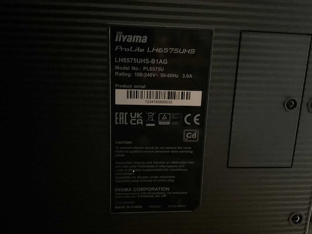 Iiyama lh6575uhs monitor - afbeelding 4 van  4