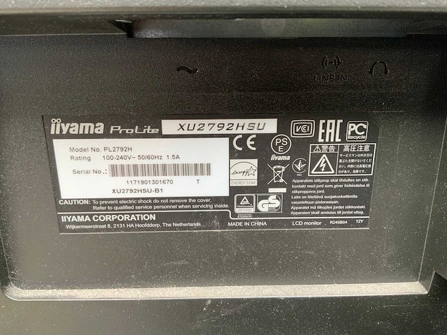 Iiyama pl2792h monitor - afbeelding 4 van  4