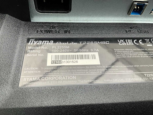 Iiyama pll2255m touch screen - afbeelding 3 van  4