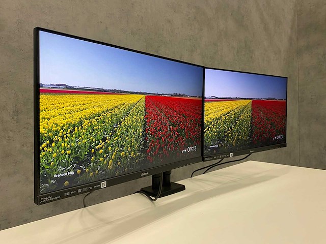 Iiyama prolite - 24" monitor met monitorarm - hdmi, dvi, vga - afbeelding 2 van  9