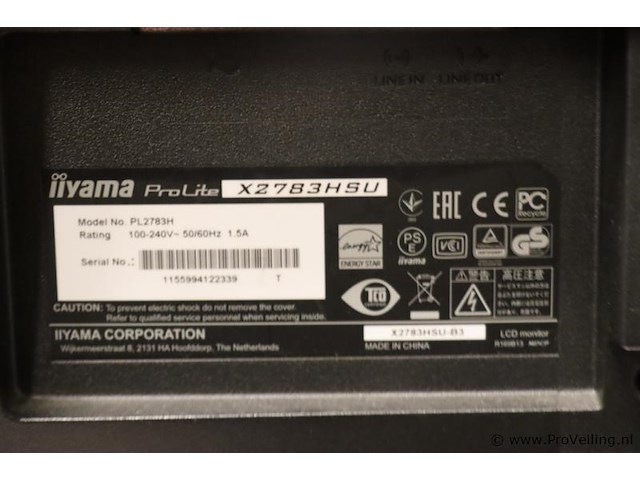Iiyama prolite lcd-monitor x2783hsu - 2 stuks - afbeelding 4 van  5