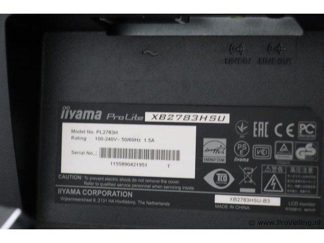 Iiyama prolite lcd-monitor xb2783hsu - xb2783hsu-b3 incl. monitorstandaard - afbeelding 3 van  5