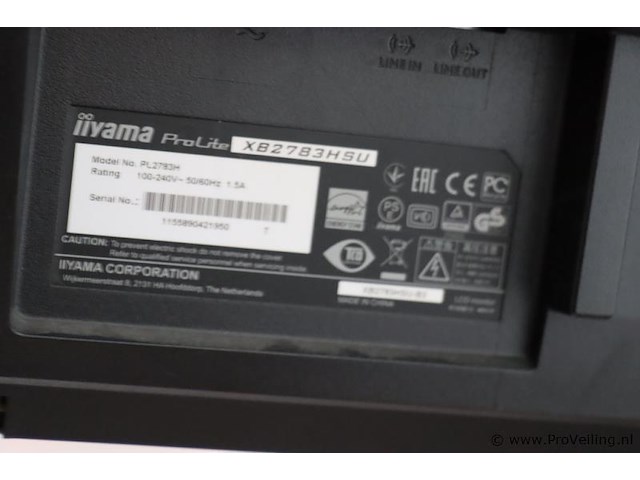 Iiyama prolite lcd-monitor xb2783hsu - xb2783hsu-b3 incl. monitorstandaard - afbeelding 5 van  5