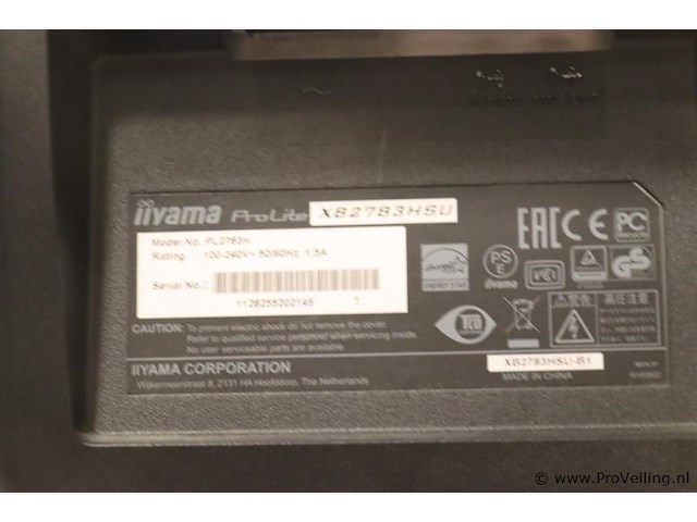 Iiyama prolite lcd-monitoren x2783hsu - 2 stuks incl. monitorstandaard - afbeelding 3 van  3