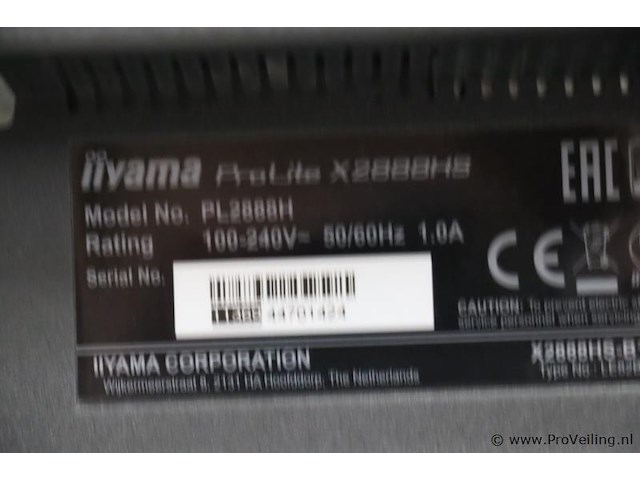 Iiyama prolite monitor x2888hs - pl2888h - afbeelding 3 van  4
