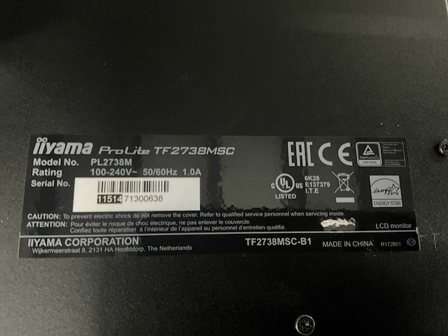 Iiyama prolite tf2738msc – 27” touchscreen - afbeelding 2 van  10