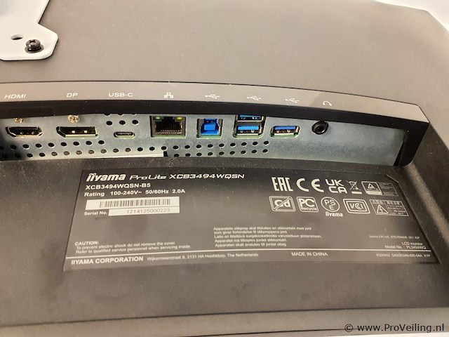 Iiyama prolite xcb3494wqsn-b5 curved monitor, 34" - afbeelding 5 van  9