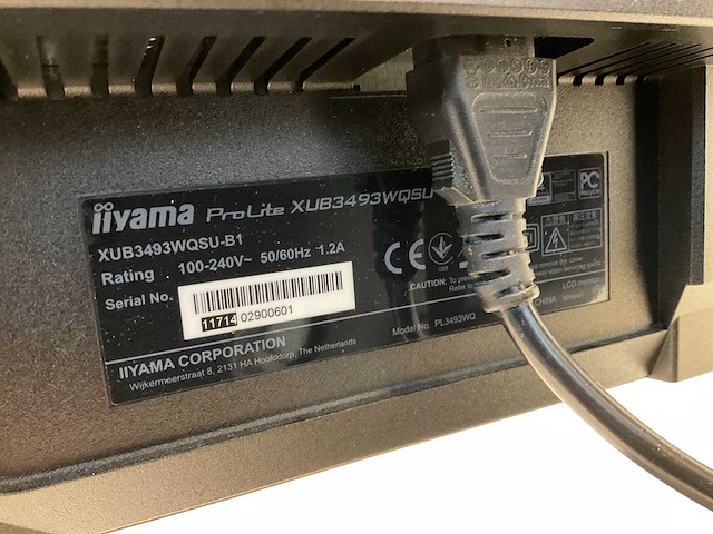 Iiyama prolite xub3493wqsu 34 inch monitor - afbeelding 2 van  7