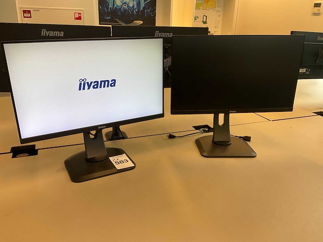 Iiyama xub2493hs monitor (2x) - afbeelding 1 van  6