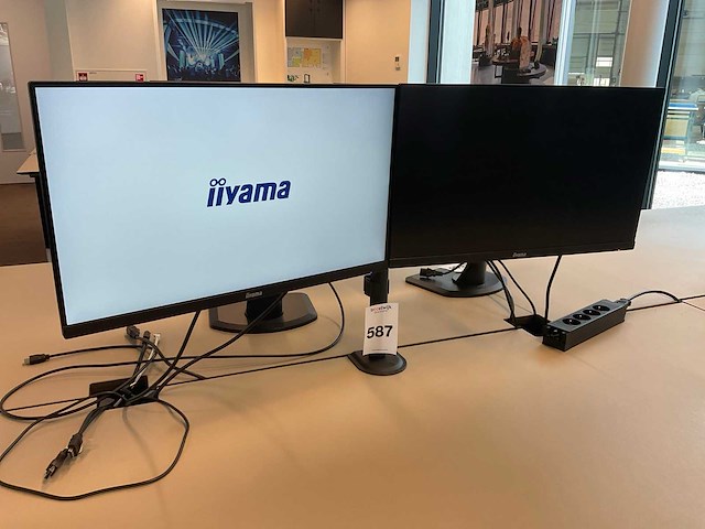 Iiyama xub2493hs monitor (2x) - afbeelding 2 van  5