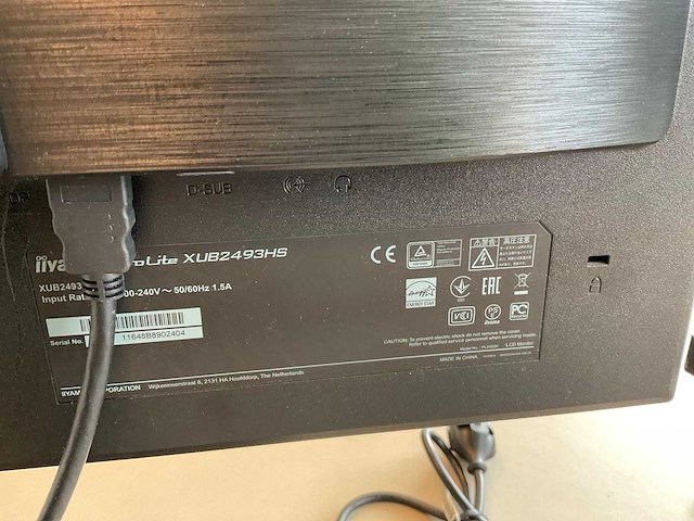 Iiyama xub2493hs monitor (2x) - afbeelding 7 van  7